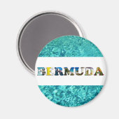 バミューダ熱帯ビーチブルー海旅行写真 マグネット (正面/裏面)
