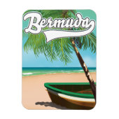 バミューダ熱帯島旅行ポスター マグネット (縦)