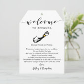 バミューダ結婚のウェルカムラベル、手紙の旅程 (スタンド正面)