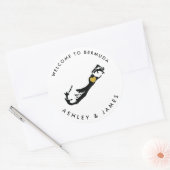 バミューダ結婚のボックス用ウェルカムステッカー,バッグ ラウンドシール (封筒)