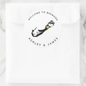 バミューダ結婚のボックス用ウェルカムステッカー,バッグ ラウンドシール (バッグ)