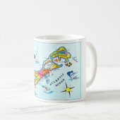 バミューダ諸島のカラフルマグカップ コーヒーマグカップ (正面右)