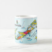 バミューダ諸島のカラフルマグカップ コーヒーマグカップ (中央)