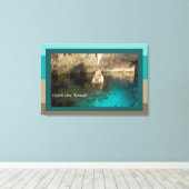 バミューダ・クリスタルケーブ キャンバスプリント (インサイチュ (ウッドフロア))