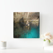 バミューダ・クリスタルケーブ スクエア壁時計 (ホーム)