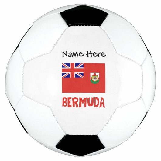 バミューダ バミューダ国旗 個人名カスタマイズ サッカーボール (正面)