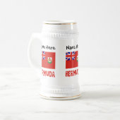 バミューダ バミューダ国旗 個人名カスタマイズ ビールジョッキ (正面左)