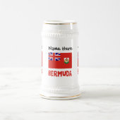 バミューダ バミューダ国旗 個人名カスタマイズ ビールジョッキ (中央)