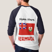 バミューダ バミューダ国旗 個人名カスタマイズ Tシャツ (裏面)