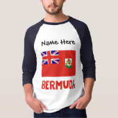 バミューダ バミューダ国旗 個人名カスタマイズ Tシャツ (正面)