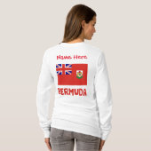 バミューダ バミューダ国旗 赤 個人名入り  Tシャツ (裏面フル)