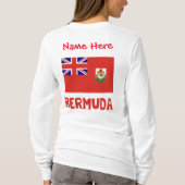 バミューダ バミューダ国旗 赤 個人名入り  Tシャツ (裏面)