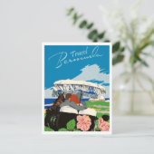 バミューダ、ロマンチックなゲタウェイをカラフル旅行 ポストカード (スタンド正面)