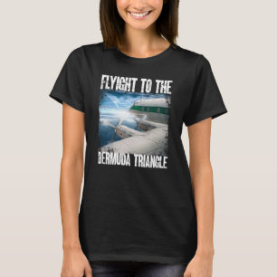 バミュ失ったーダトライアングル飛行機 Tシャツ