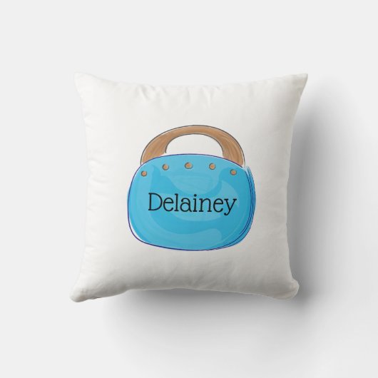 バミ名門私立校風のューダバッグパーソナライズされた装飾用クッション クッション (裏面)