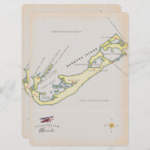 バミ図解入りの、写真付きのューダの地図 (正面/裏面)