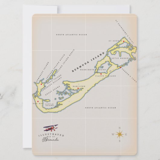 バミ図解入りの、写真付きのューダの地図 (正面)