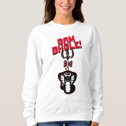 "バムホール"シヴァ卿のナグとトリシュル スウェットシャツ (正面)