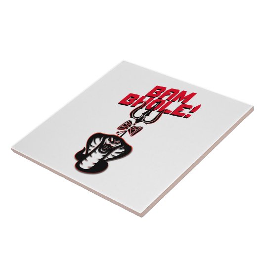 "バムホール"シヴァ卿のナグとトリシュル タイル (側面)