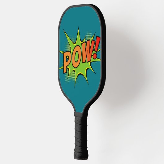 バム!ポーウ!ヴィンテージ漫画ブックグラフィックス ピックルボールラケット (左)