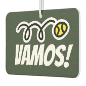 バモス!黄色おもしろいテニスボール車の空気清浄剤 カーエアーフレッシュナー (左)