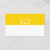 バモダンはっきりしたンミニマルシンプル黄色 名刺 (裏面)