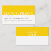 バモダンはっきりしたンミニマルシンプル黄色 名刺 (正面/裏面)