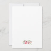 バモダンイエレガントダル・シャワー 招待状 (裏面)