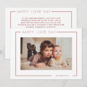 バモダンエレガントンタインフォトカードフォイルホリデイ シーズンカード (正面/裏面)