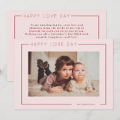 バモダンエレガントンタインフォトカードフォイルホリデイ シーズンカード (正面/裏面)