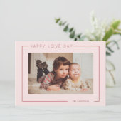 バモダンエレガントンタインフォトカードフォイルホリデイ シーズンカード (スタンド正面)