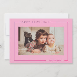 バモダンエレガントンタインフォトカードフォイルホリデイ シーズンカード