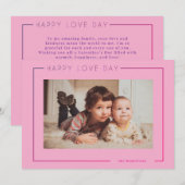 バモダンエレガントンタインフォトカードフォイルホリデイ シーズンカード (正面/裏面)