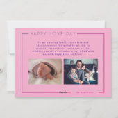 バモダンエレガントンタインフォトカードフォイルホリデイ シーズンカード (裏面)