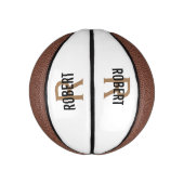 バモダンスケットボールの白金ゴールドモノグラム ミニバスケットボール (縦)