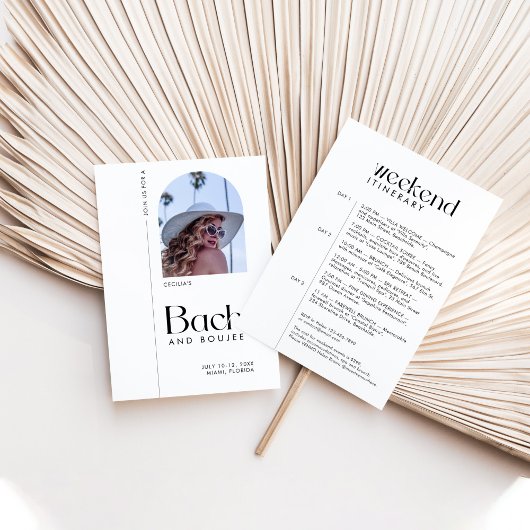 "バモダンッミニマルハ&ブジェ"バチェロレッテ写真 招待状