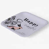 バモダンニーハッピーイースターパーソナライズされた ペーパープレート (傾斜あり)