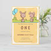 バモダンニー・ラビット1歳の誕生日 招待状 (スタンド正面)