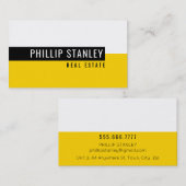 バモダンミニマルンシンプルはっきりした黒黄 名刺 (正面/裏面)