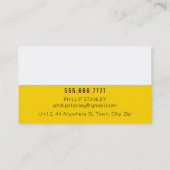 バモダンミニマルンシンプルはっきりした黒黄 名刺 (裏面)