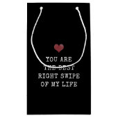 バモダンミニマルンタイン・デー・ブラック スモールペーパーバッグ (裏面)