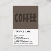 バモダンリはっきりしたスタ、カフェ、コーヒーハウス 名刺 (正面)