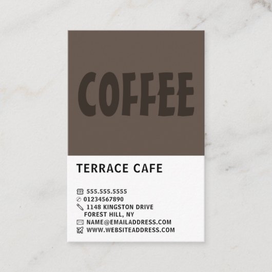 バモダンリはっきりしたスタ、カフェ、コーヒーハウス 名刺 (正面)