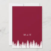 バモダンルエレガントグンディと白の冬の結婚式 招待状 (裏面)