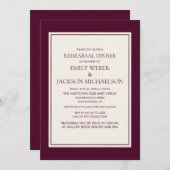 バモダンルエレガントグンディクリームリハーサルディナー 招待状 (正面/裏面)