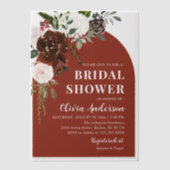 バモダンルエレガントグンディフローラブライダルシャワー ベラム紙招待状 (正面)