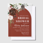 バモダンルエレガントグンディフローラブライダルシャワー ベラム紙招待状 (オフセット)