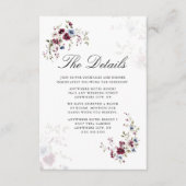 バモダンルエレガントグンディフローラ結婚詳細 エンクロージャーカード (正面)