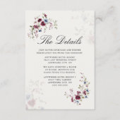 バモダンルエレガントグンディフローラ結婚詳細 エンクロージャーカード (正面)