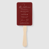 バモダンルエレガントグンディ結婚式 プログラム ハンドファン (正面)